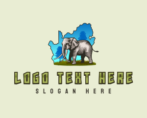 South Africa Savannah Elephant logo