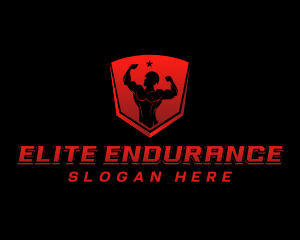 Military Fitness Shield logo design