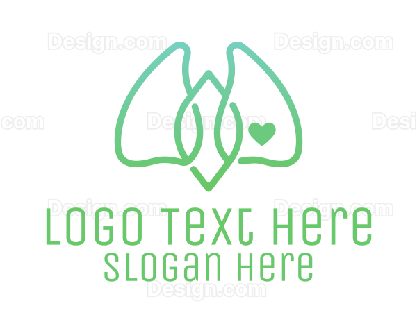 Green Abstract Lungs Logo