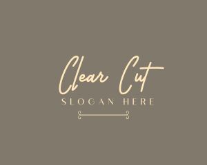 Simple Elegant Signature logo design