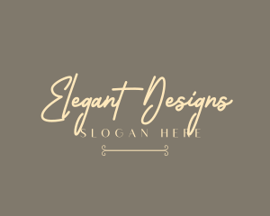 Simple Elegant Signature logo design