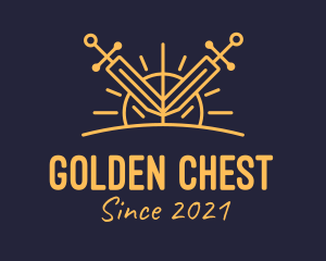 Golden Sword Sun logo design