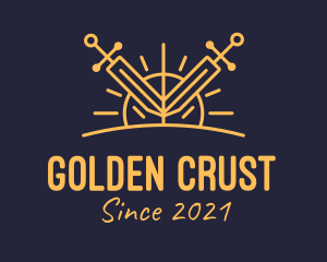 Golden Sword Sun logo design