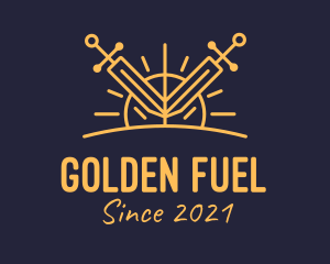 Golden Sword Sun logo design