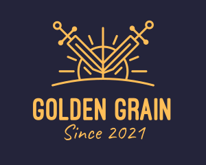 Golden Sword Sun logo design