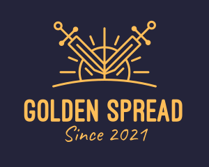 Golden Sword Sun logo design