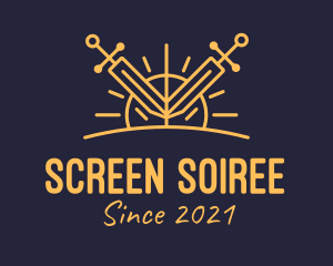 Golden Sword Sun logo design