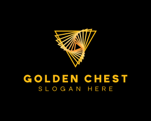 Golden Pyramid Triangle logo design