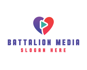 Heart Media Streaming logo design