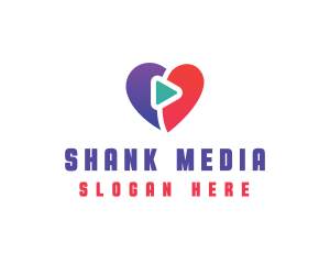 Heart Media Streaming logo design