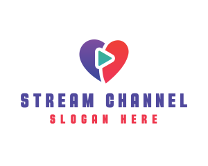 Heart Media Streaming logo design