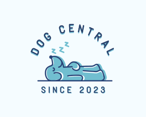 Sleeping Dog Puppy logo design