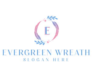 Nature Feather Wreath logo design