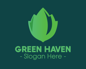 Gradient Oregano Leaf logo design