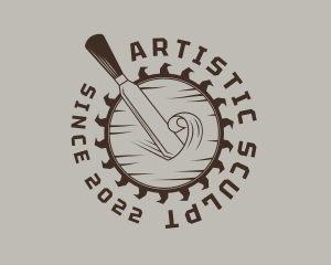 Sculpting Chisel Saw logo design