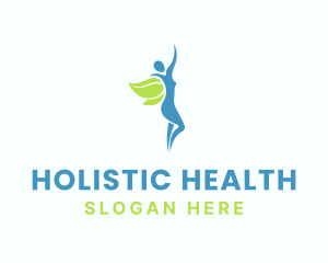 Healthy Woman Leaf Wings logo