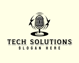 Audio Broadcasting Microphone Logo
