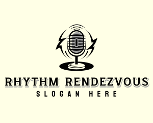 Audio Broadcasting Microphone logo design