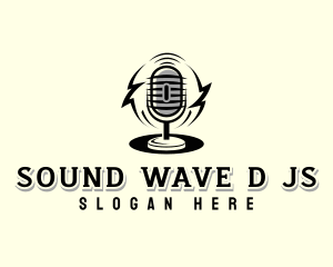 Audio Broadcasting Microphone logo design