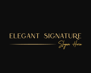 Luxury Business Signature logo design