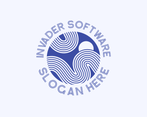 Modern Waves Software logo design