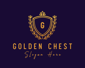 Gold Victorian Shield logo design