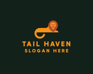 Orange Lion Tail logo design