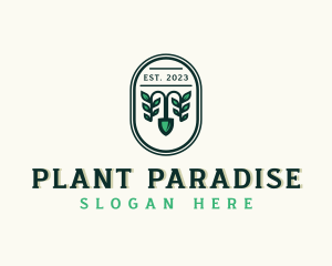 Shovel Plant Garden logo design