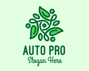 Elegant Natural Leaves logo