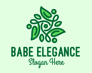 Elegant Natural Leaves logo design