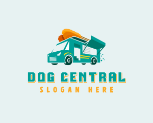 Corn Dog Food Trailer logo design