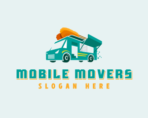 Corn Dog Food Trailer logo design