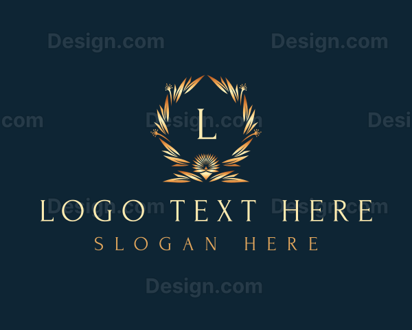 Premium Floral Wreath Logo