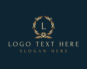 Premium Floral Wreath Logo