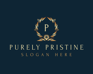 Premium Floral Wreath Logo