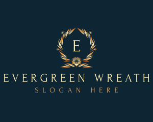 Premium Floral Wreath logo design