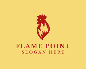 Flaming Chicken Grill logo design