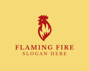 Flaming Chicken Grill logo design