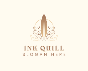 Quill Feather Author logo design