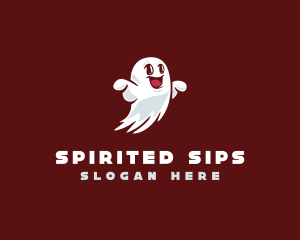 Friendly Spooky Ghost logo design