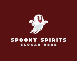 Friendly Spooky Ghost logo design