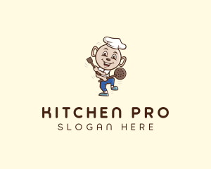 Cookware Chef Cartoon logo
