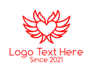 Red Flying Heart  logo