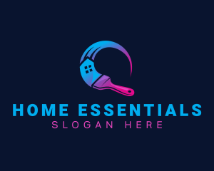 Home Paintbrush Remodeling logo design