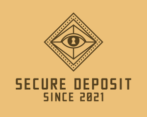 Key Lock Security Eye logo design