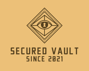 Key Lock Security Eye logo design