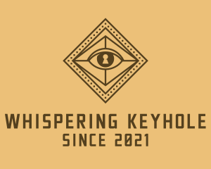 Key Lock Security Eye logo design