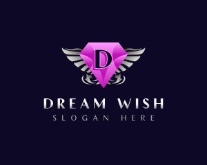 Diamond Gem Wings logo design