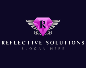 Diamond Gem Wings logo design