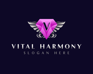 Diamond Gem Wings logo design